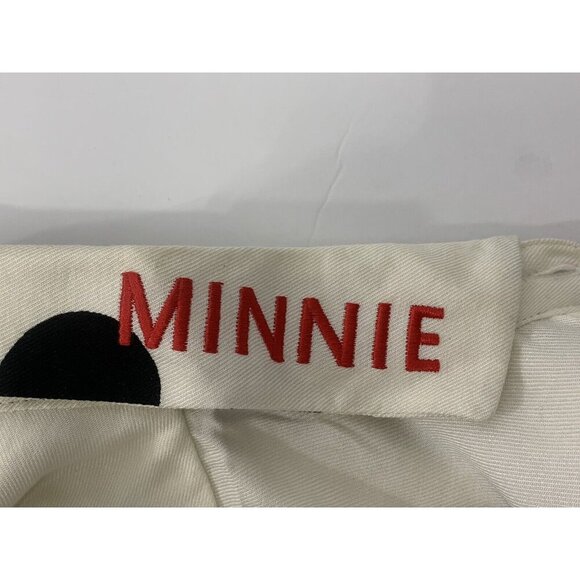 Women's XS Minnie Mouse Polka Dot Embroidered Collar Short Sleeve Blouse - Picture 12 of 13